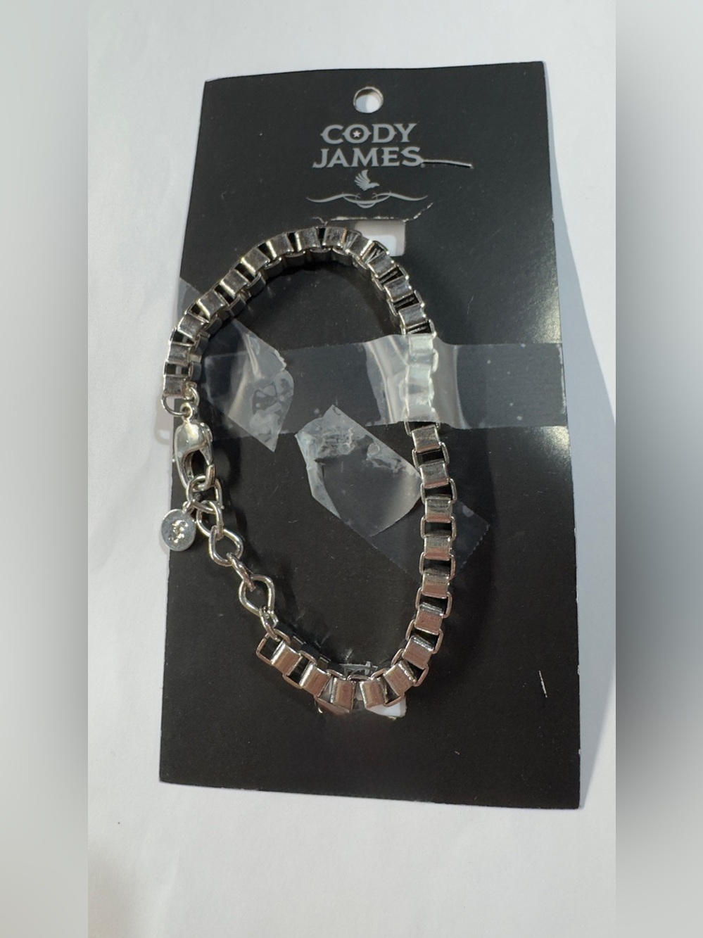 Cody James Men’s Silver-Tone Box Link Bracelet